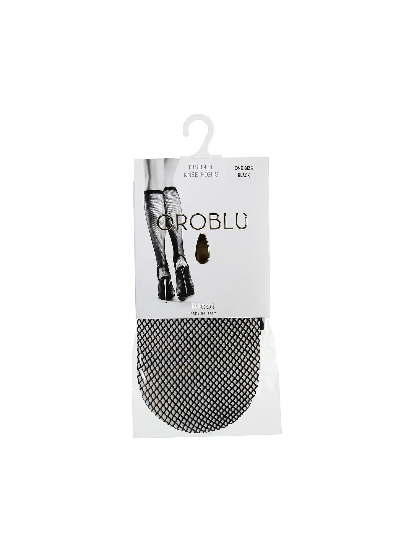 OROBLU | Netz-Kniestrümpfe "Tricot" (sable) | schwarz